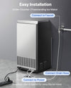 VEVOR Commercial Ice Maker Machine infographic - easy installation connections