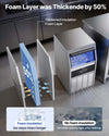 VEVOR Commercial Ice Maker insulation infographic (cyclopentane foam insulation)