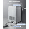 VEVOR Commercial Ice Maker Machine, 160 lbs/24h with 30 lbs Storage Capacity, Built-in/Freestanding/Under Counter, Stainless Steel Ice Maker with LED Display & Self-Cleaning, for Home Bar Restaurant