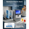VEVOR Commercial Ice Maker Machine, 80 lbs/24h with 13 lbs Storage Capacity, Countertop/Freestanding/Under Counter, Stainless Steel Ice Maker with LED Display & Self-Cleaning, for Home Bar Restaurant