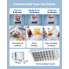 VEVOR Commercial Ice Maker Machine, 80 lbs/24h with 13 lbs Storage Capacity, Countertop/Freestanding/Under Counter, Stainless Steel Ice Maker with LED Display & Self-Cleaning, for Home Bar Restaurant