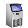 VEVOR Commercial Ice Maker Machine, 100 lbs/24h with 26 lbs Storage Capacity, Built-in/Freestanding/Under Counter, Stainless Steel Ice Maker with LED Display & Self-Cleaning, for Home Bar Restaurant