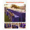 VEVOR 50 Pcs Purple Chair Covers, Polyester Spandex Chair Cover, Stretch Slipcovers for Wedding Party Dining Banquet Flat-Front Chair Covers, Fits Chair Measures up to 17.72 x 18.11 x 30.31 inch