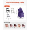 VEVOR 50 Pcs Purple Chair Covers, Polyester Spandex Chair Cover, Stretch Slipcovers for Wedding Party Dining Banquet Flat-Front Chair Covers, Fits Chair Measures up to 17.72 x 18.11 x 30.31 inch