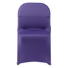 VEVOR 50 Pcs Purple Chair Covers, Polyester Spandex Chair Cover, Stretch Slipcovers for Wedding Party Dining Banquet Flat-Front Chair Covers, Fits Chair Measures up to 17.72 x 18.11 x 30.31 inch