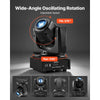 VEVOR LED Moving Head Light, 30W RGB Stage Light DJ Lighting Black 1 Pack, Spotlight for Weddings, Parties, Events, Live Show, 8 Gobos & 8 Color, 540° Pan & 270° Tilt, DMX Control, Sound Activated