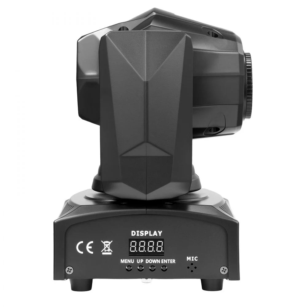 VEVOR LED Moving Head Light, 30W RGB Stage Light DJ Lighting Black 1 Pack, Spotlight for Weddings, Parties, Events, Live Show, 8 Gobos & 8 Color, 540° Pan & 270° Tilt, DMX Control, Sound Activated