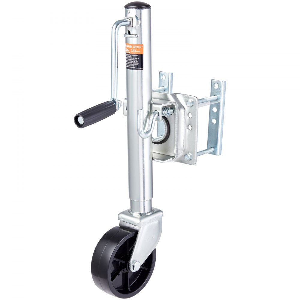 VEVOR Trailer Jack, Boat Trailer Jack 32.8 in, Bolt-on Trailer Tongue Jack Weight Capacity 1000 lb, with PP Wheel and Handle for lifting RV Trailer, Horse Trailer, Utility Trailer, Yacht Trailer