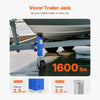 VEVOR Trailer Jack with Wheel, 1600 lbs Heavy Duty Swivel Boat Trailer Jack PP Single Wheel, 10" Lift, Bolt-on Trailer Tongue Jack with Ergonomic Handle for RV, Boat, Horse Trailer, Utility Trailer