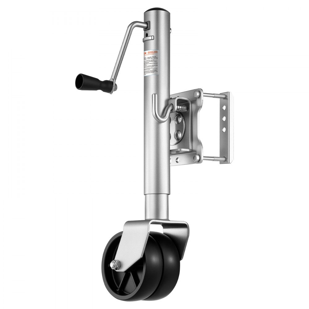 VEVOR Trailer Jack with Wheel, 1500 lbs Load Capacity, Heavy Duty Swivel Boat Trailer Jack with PP Single Wheel & Ergonomic Handle, 12-inch Lift, Fit for RVs, Boats, Horse Trailers, Utility Trailers