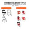 VEVOR Stretch Spandex Folding Chair Covers, Universal Fitted Chair Cover, Removable Washable Protective Slipcovers, for Wedding, Holiday, Banquet, Party, Celebration, Dining (50PCS Ivory White)