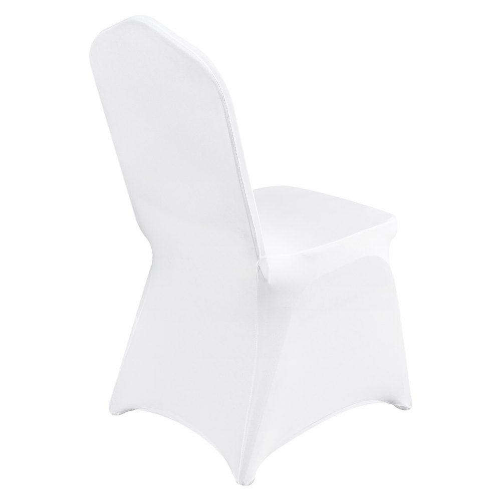 VEVOR Stretch Spandex Folding Chair Covers, Universal Fitted Chair Cover, Removable Washable Protective Slipcovers, for Wedding, Holiday, Banquet, Party, Celebration, Dining (30PCS White)