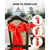 VEVOR Satin Chair Sashes Bows, 50PCS Chair Ribbon Ties Back Sash, 7 x 108 inch, Red Wedding Reception Decoration, for Wedding Ceremony Baby Shower Party Events Banquet Chair Cover Decoration