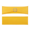 VEVOR Stretch Spandex Chair Sashes, Chair Slipcover and Stretch Chair Sash with Round Buckle, Elastic Chair Bands, Fitting Wedding, Holiday, Banquet, Party Chair Decoration (100 PCS Golden Yellow)