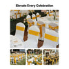 VEVOR Satin Chair Sashes Bows, 100PCS Chair Ribbon Ties Back Sash, 7 x 108 inch, Gold Wedding Reception Decoration, for Wedding Ceremony Baby Shower Party Events Banquet Chair Cover Decoration