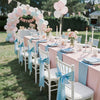 VEVOR Satin Chair Sashes Bows, 100PCS Chair Ribbon Ties Back Sash, 7 x 108 inch, Light Blue Wedding Reception Decoration, for Wedding Ceremony Baby Shower Party Events Banquet Chair Cover Decoration