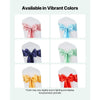 VEVOR Satin Chair Sashes Bows, 100PCS Chair Ribbon Ties Back Sash, 7 x 108 inch, Light Green Wedding Reception Decoration, for Wedding Ceremony Baby Shower Party Events Banquet Chair Cover Decoration