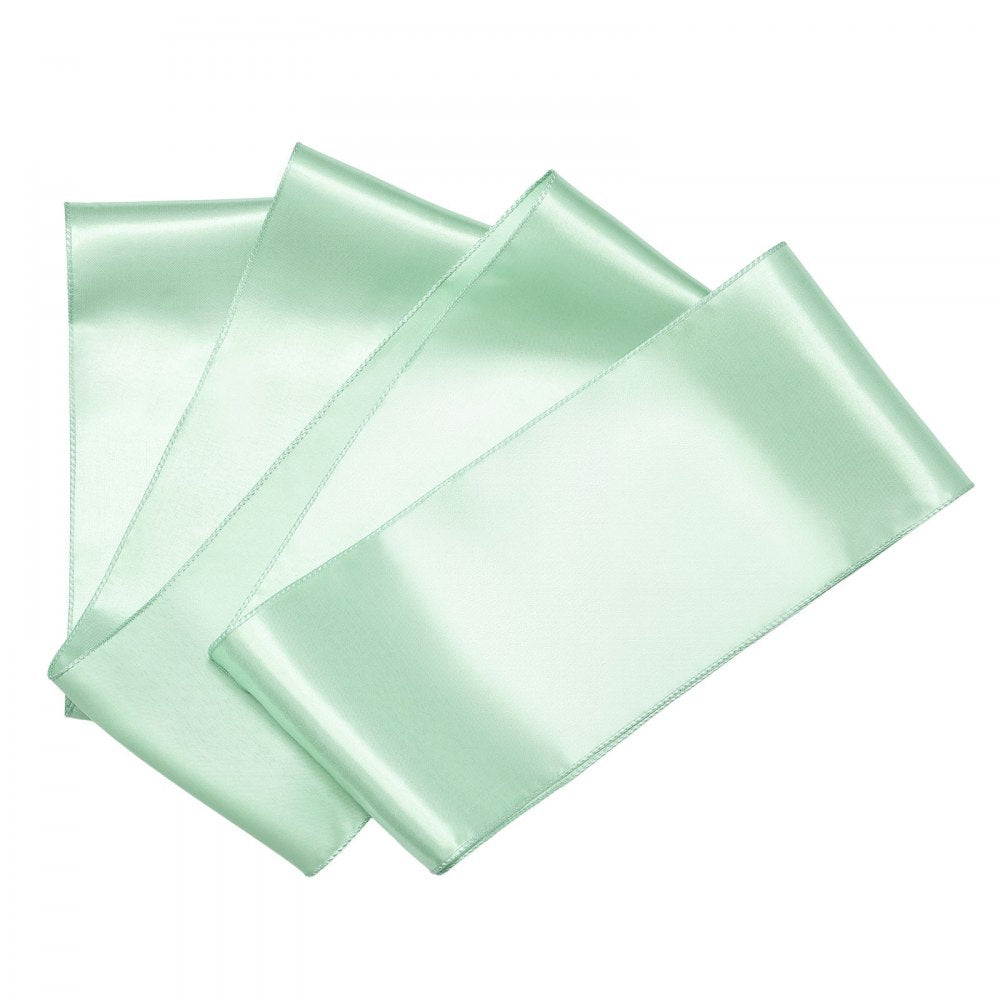 VEVOR Satin Chair Sashes Bows, 100PCS Chair Ribbon Ties Back Sash, 7 x 108 inch, Light Green Wedding Reception Decoration, for Wedding Ceremony Baby Shower Party Events Banquet Chair Cover Decoration