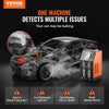 VEVOR Automotive Smoke Machine Leak Detector, EVAP Smoke Machine Leak Tester with Built-in Air Pump, Pressure Gauge, Oil Level & Flow Meter, 2-Mode Vacuum Diagnostic Detector for EVAP Fuel Pipe System