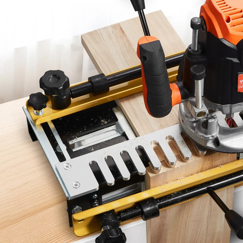 VEVOR Dovetail Jig, 12 in Width, Dove Tailing Router Jigs with 4 Router Bits & 3 Templates, Precise Alignment Dove Tail Jig, Mortise and Tenon Woodworking Tools for Furniture & Wood Cabinet Making