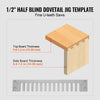 VEVOR Dovetail Jig, 12 in Width, Dove Tailing Router Jigs with Router Bit & 1/2” Template, Precise Alignment Dove Tail Jig, Mortise and Tenon Jig Woodworking Tools for Furniture & Wood Cabinet Making