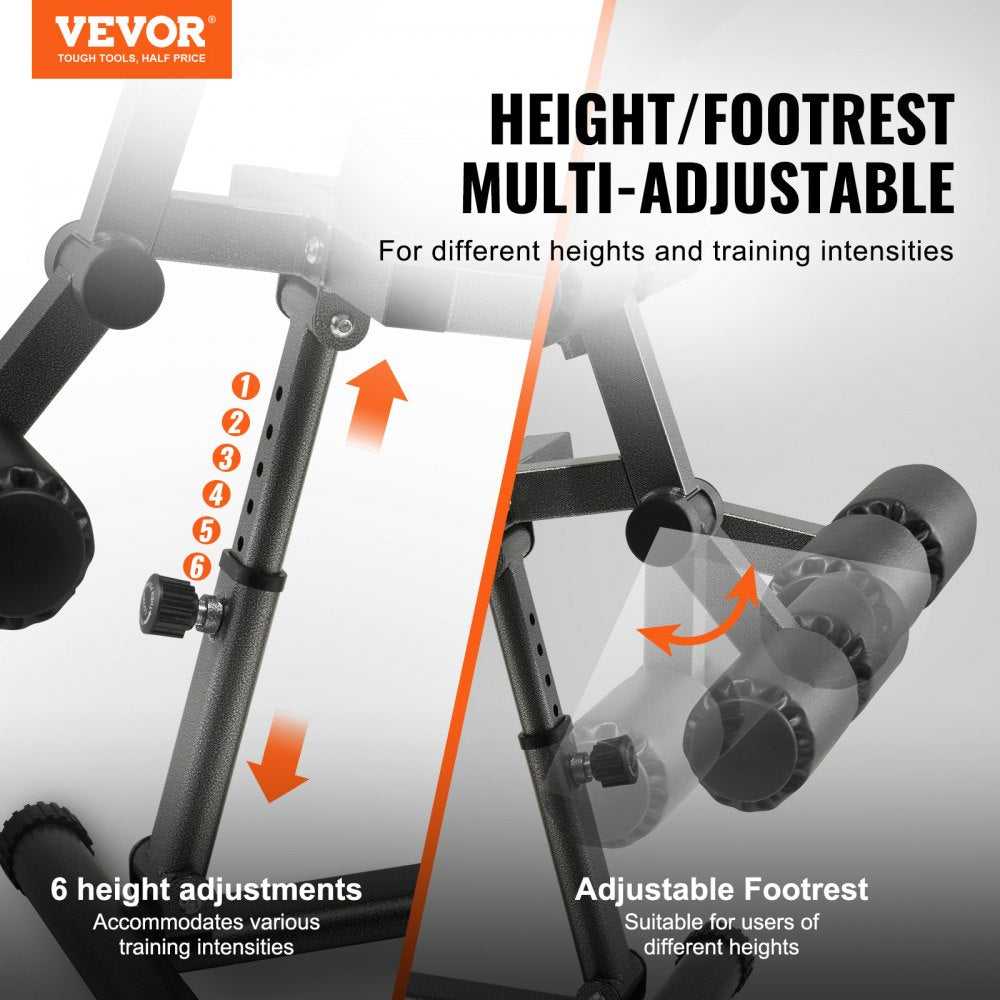 VEVOR Weight Bench, Adjustable Strength Training Bench, Press Bench for Full Body Workout, 600 LBS Multi-Purpose Sit up Bench for Home Gym Exercise, Incline Decline Bench with Reverse Crunch Handle