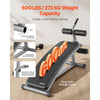 VEVOR Sit Up Bench, Curved Decline Ab Bench with Reverse Crunch Handle, with 6 Adjustable Height Setting, Heavy Duty Steel, 600 Lbs Capacity for Home Gym Workouts, Strength Training, Full Body Muscles
