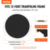 VEVOR Replacement Trampoline Mat, Jumping Mat Fits 12ft Frame, Universal Jumping Mat for 12ft Round Trampoline, Reinforce UV-Resistant Mat with Spring Tool & Durable V-Rings, Fit 5.5" Spring Length