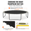 VEVOR Replacement Trampoline Mat, Jumping Mat Fits 14ft Frame, Universal Jumping Mat for 14ft Round Trampoline, Reinforce UV-Resistant Mat with Spring Tool & Durable V-Rings, Fit 6.5"-7" Spring Length