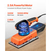 VEVOR Sheet Sander, 1/2 Sheet 2.5A Electric Sander for Woodworking, Max. 12000RPM Variable Speed Sheet Finishing Sander with Sandpaper and Dust Box for Wood Polishing Sanding