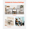 VEVOR Round Dining Table, 47 inch Wood Table for 4-6 Person, Modern Circle Dinner Furniture, Leisure Tables with Storage Shelf and Metal Legs, for Home Kitchen Living Room, Grey (Only Table)
