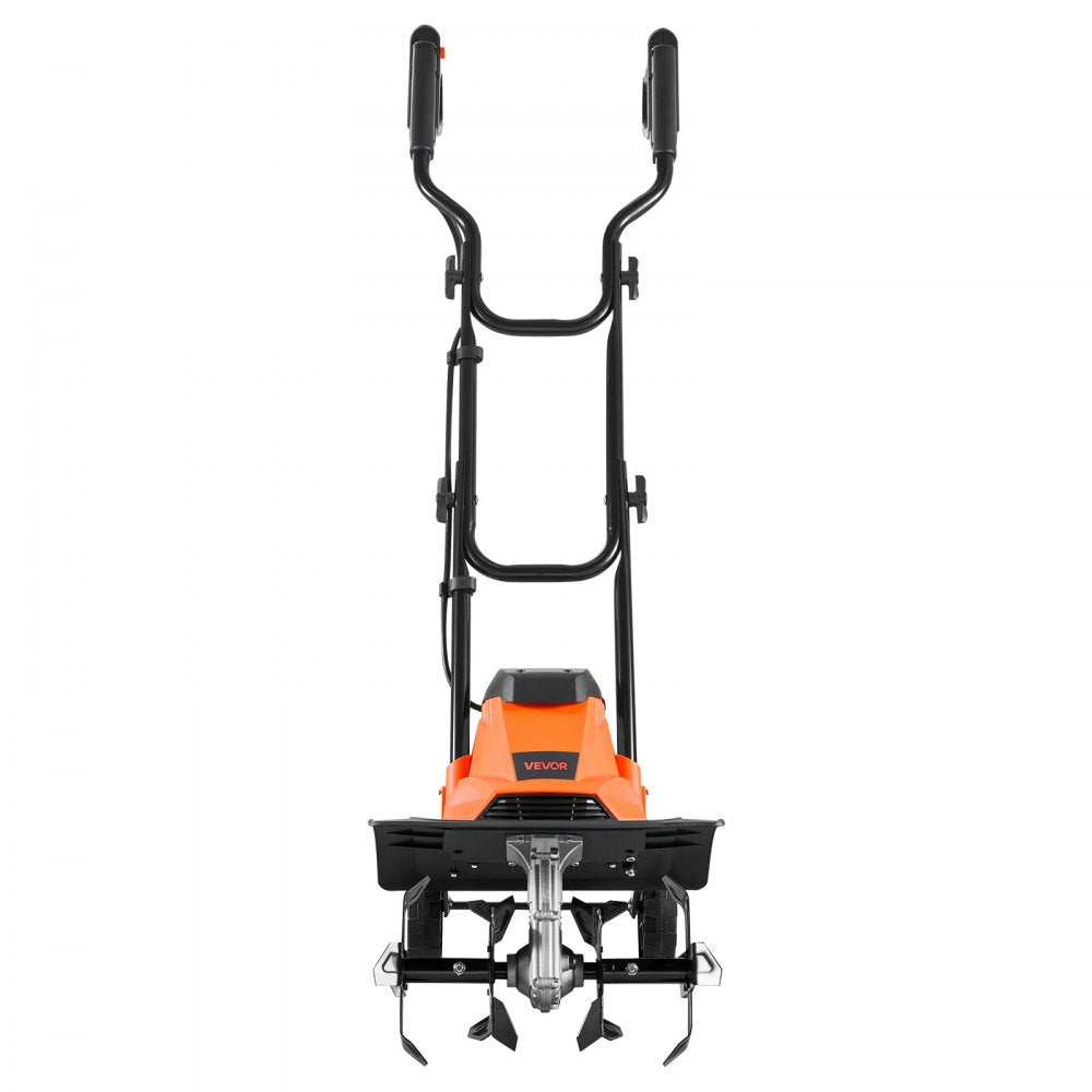 VEVOR Corded Electric Tiller, 14 Inch Tilling Width Garden Rototiller, 10-Amp Motor Heavy-Duty Tilling Machine, Cultivator with Steel Tines and Foldable Handle, for Lawn, Yard, and Gardening Care