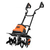 VEVOR Corded Electric Tiller, 18 Inch Tilling Width Garden Rototiller, 15-Amp Motor Heavy-Duty Tilling Machine, Cultivator with Steel Tines and Foldable Handle, for Lawn, Yard, and Gardening Care