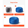 VEVOR Bean Bag Chair, 3 feet Round Bean Bag Chair with Removable and Washable Cover, 25D Memory Foam Filled with Soft and Smooth Dutch Velvet, Bean Bag for Bedroom or Playroom, Blue