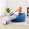 VEVOR Bean Bag Chair, 3 feet Round Bean Bag Chair with Removable and Washable Cover, 25D Memory Foam Filled with Soft and Smooth Dutch Velvet, Bean Bag for Bedroom or Playroom, Blue