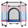VEVOR 55" Trampoline for Kids, 4.6 FT Toddler Mini Trampoline, 132 lbs Capacity Indoor Outdoor Play Toys with Enclosure Net, Swing, and Basketball Hoop, Christmas Toys Birthday Gifts for Girls Boys