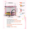 VEVOR 60" Trampoline for Kids, 5 FT Toddler Mini Trampoline, 132 lbs Indoor Outdoor Play Toys with Enclosure Net and Adjustable Gymnastics Bar, Christmas Toys Birthday Gifts for Girls Boys