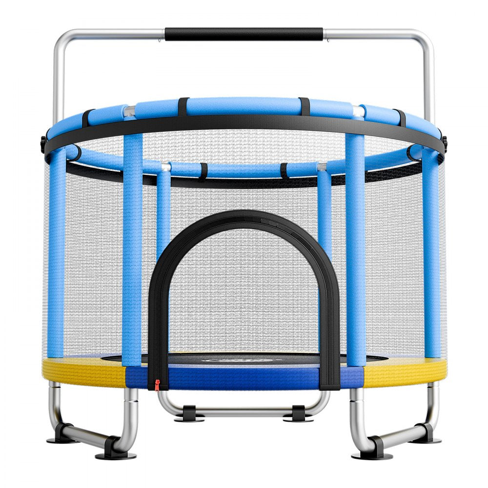 VEVOR 60" Trampoline for Kids, 5 FT Toddler Mini Trampoline, 132 lbs Indoor Outdoor Play Toys with Enclosure Net and Adjustable Gymnastics Bar, Christmas Toys Birthday Gifts for Girls Boys