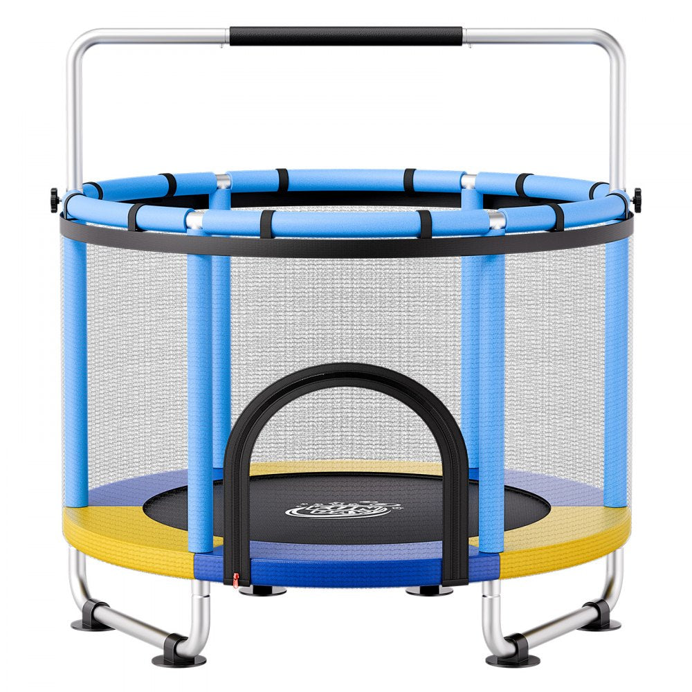 VEVOR 60" Trampoline for Kids, 5 FT Toddler Mini Trampoline, 132 lbs Indoor Outdoor Play Toys with Enclosure Net and Adjustable Gymnastics Bar, Christmas Toys Birthday Gifts for Girls Boys