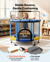 VEVOR 60" Trampoline for Kids, 5 FT Toddler Mini Trampoline, 132 lbs Indoor Outdoor Play Toys with Enclosure Net and Adjustable Gymnastics Bar, Christmas Toys Birthday Gifts for Girls Boys