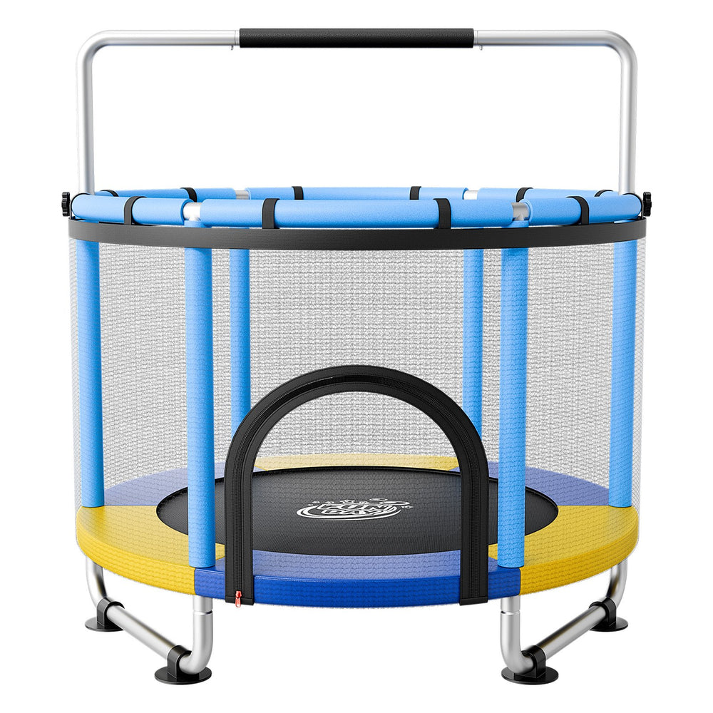 VEVOR 60" Trampoline for Kids, 5 FT Toddler Mini Trampoline, 132 lbs Indoor Outdoor Play Toys with Enclosure Net and Adjustable Gymnastics Bar, Christmas Toys Birthday Gifts for Girls Boys
