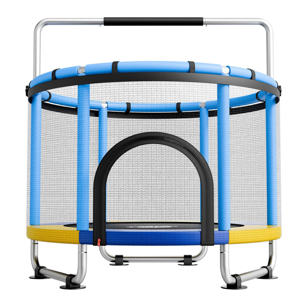 VEVOR 60" Trampoline for Kids, 5 FT Toddler Mini Trampoline, 132 lbs Indoor Outdoor Play Toys with Enclosure Net and Adjustable Gymnastics Bar, Christmas Toys Birthday Gifts for Girls Boys