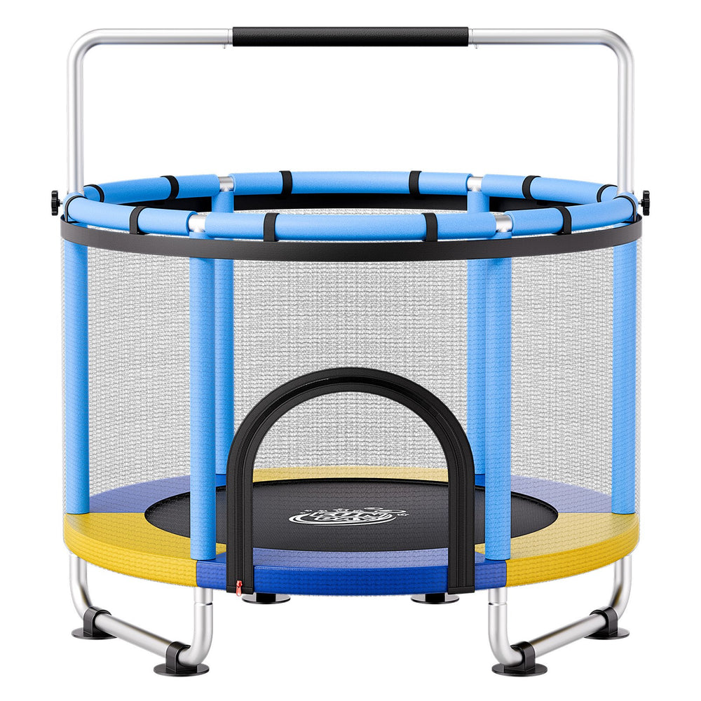 VEVOR 60" Trampoline for Kids, 5 FT Toddler Mini Trampoline, 132 lbs Indoor Outdoor Play Toys with Enclosure Net and Adjustable Gymnastics Bar, Christmas Toys Birthday Gifts for Girls Boys