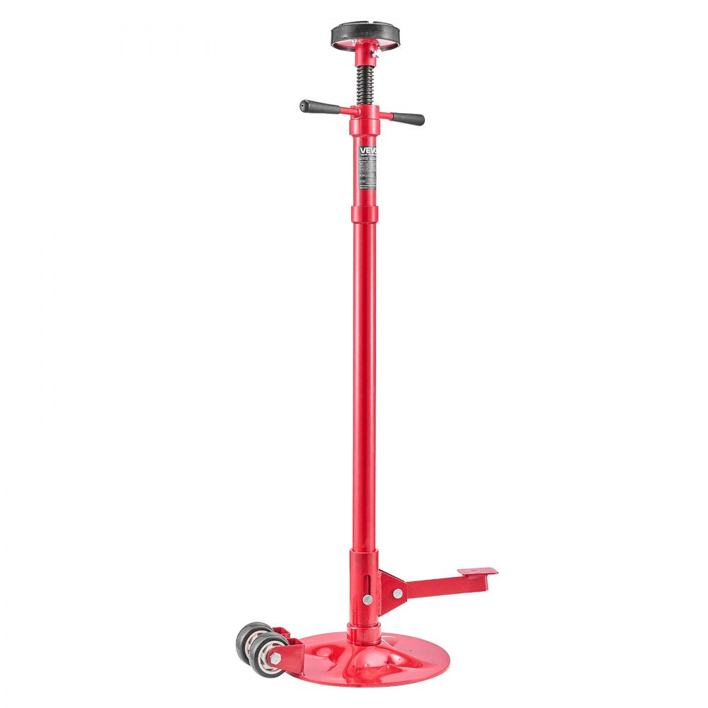VEVOR Underhoist Support Stand, 3/4 Ton (1653 lbs) Capacity Under Hoist Jack Stand with Two Wheels, Lifting from 51.97" to 80", Bearing Mounted Spin Handle, Foot Pedal, Support Vehicle Components