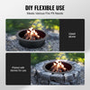 VEVOR Fire Pit Ring, 36-Inch Outer/30-Inch Inner Diameter, 10inch Height 2.5mm Thick Fire Pit Insert, Heavy Duty Carbon Steel Liner DIY Campfire Ring above or In-Ground, for Outdoor Camping, Bonfires