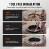 VEVOR Fire Pit Ring, 40-Inch Outer/36-Inch Inner Diameter, 10inch Height 2.5mm Thick Fire Pit Insert, Heavy Duty Carbon Steel Liner DIY Campfire Ring above or In-Ground, for Outdoor Camping, Bonfires