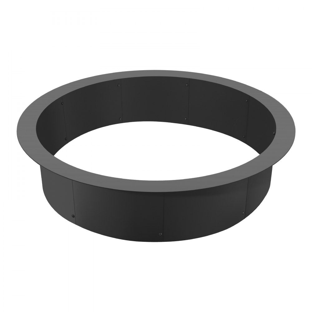VEVOR Fire Pit Ring, 44-Inch Outer/39-Inch Inner Diameter, 10inch Height 2.5mm Thick Fire Pit Insert, Heavy Duty Carbon Steel Liner DIY Campfire Ring above or In-Ground, for Outdoor Camping, Bonfires