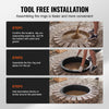 VEVOR Fire Pit Ring, 45-Inch Outer/39-Inch Inner Diameter, 10inch Height Fire Pit Insert, Heavy Duty Carbon Steel Liner DIY Campfire Ring above or In-Ground, for Outdoor Camping, Bonfires