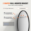 VEVOR Wall Mounted Makeup Mirror, 0.15" Thick, 30 in Mirror with Aluminium Alloy Frame & Explosion-Proof Film, Scratch-Resistant Mirror with Z-Shaped Bracket, Fit for Bathroom/Bedroom/Living Room