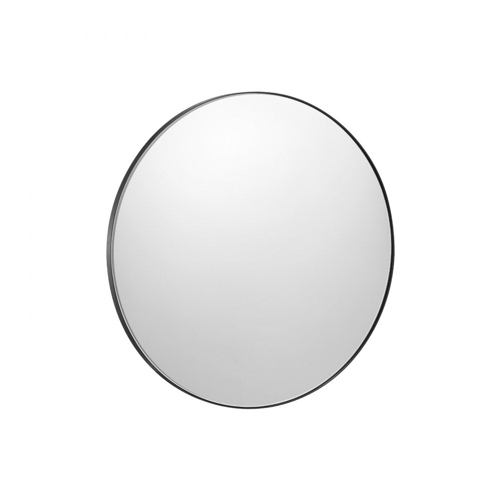 VEVOR Wall Mounted Makeup Mirror, 0.15" Thick, 30 in Mirror with Aluminium Alloy Frame & Explosion-Proof Film, Scratch-Resistant Mirror with Z-Shaped Bracket, Fit for Bathroom/Bedroom/Living Room
